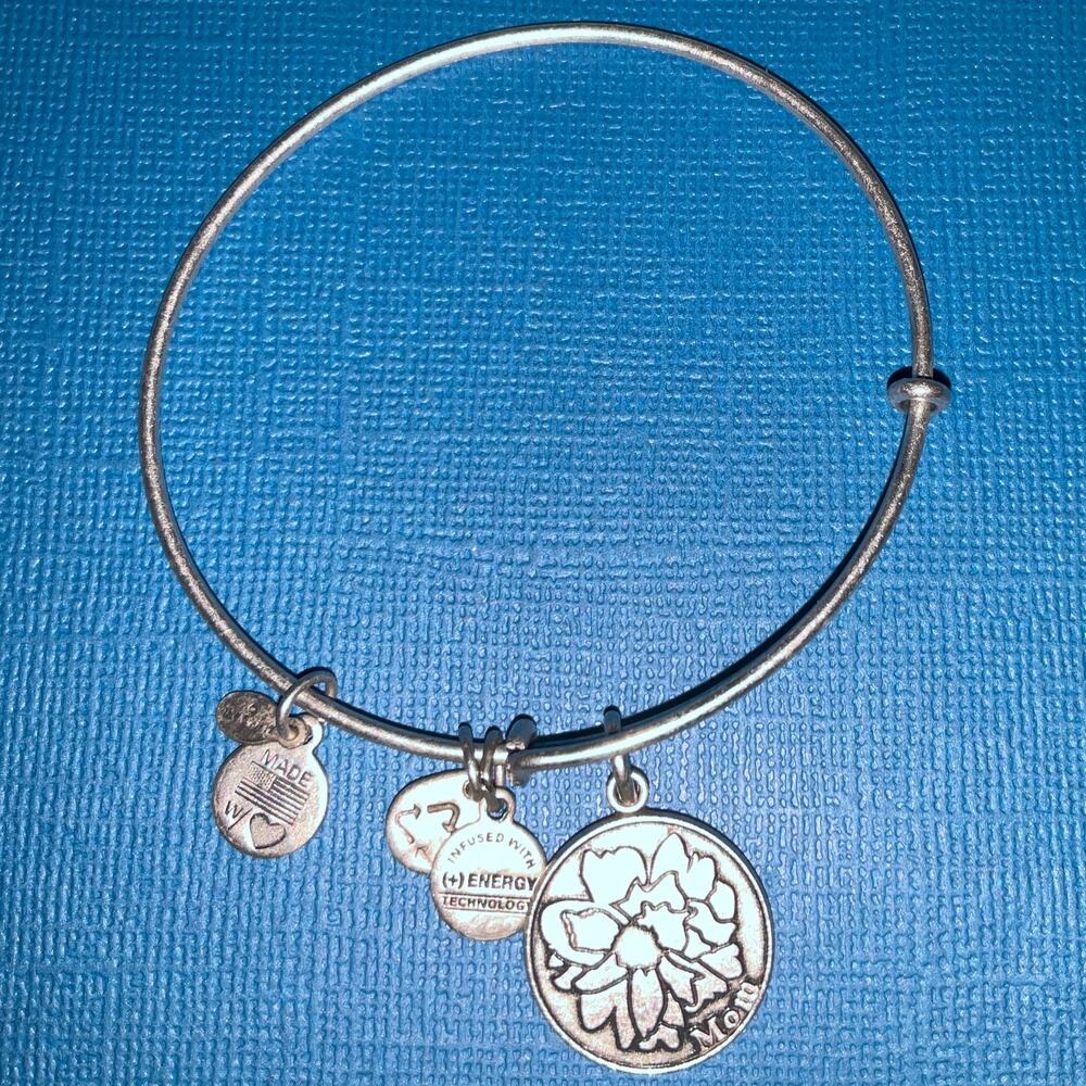 ALEX & ANI "Mom" Bangle Bracelet